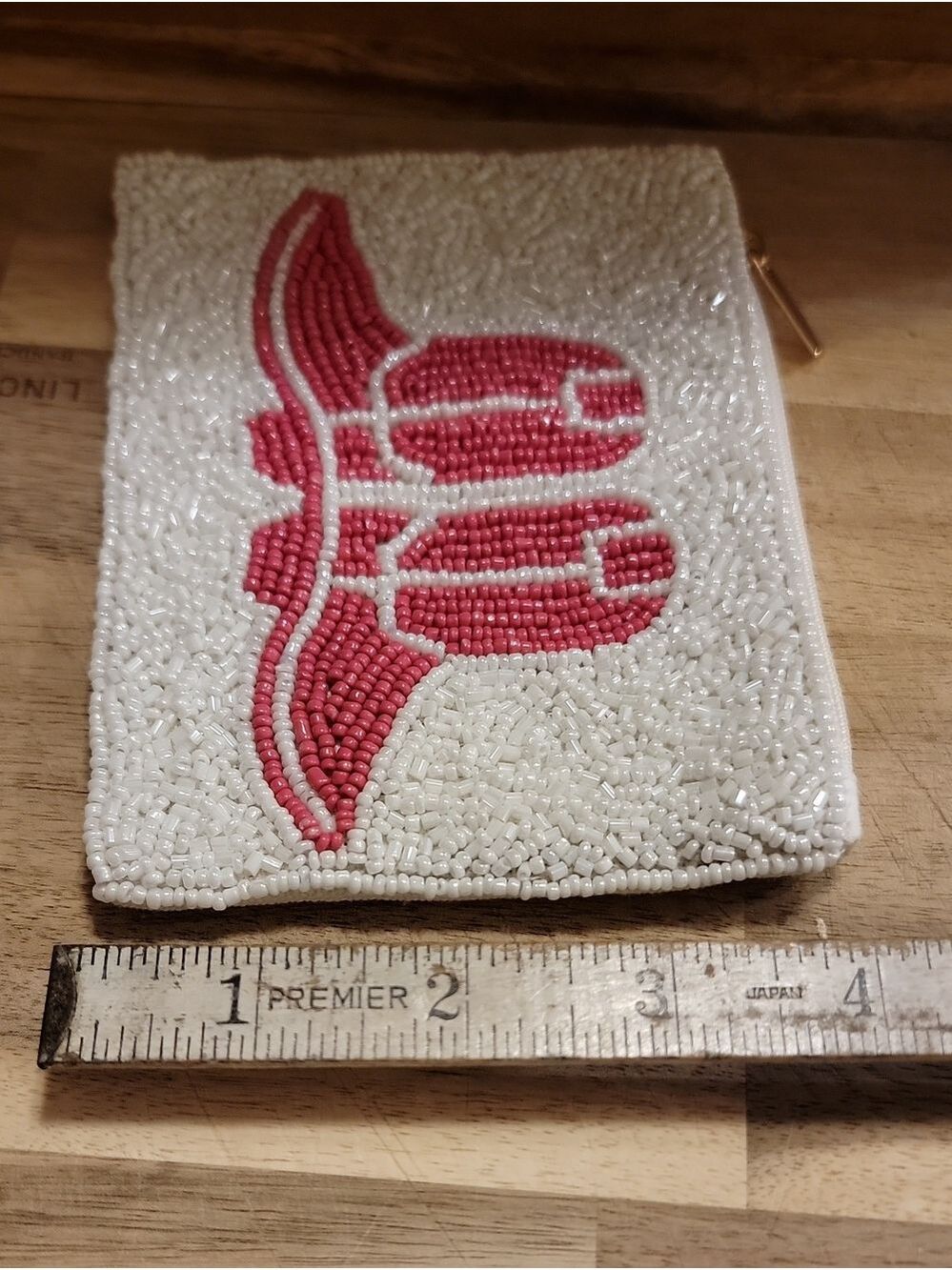 Pink Cowboy boots beaded coin purse - Picture 5 of 7